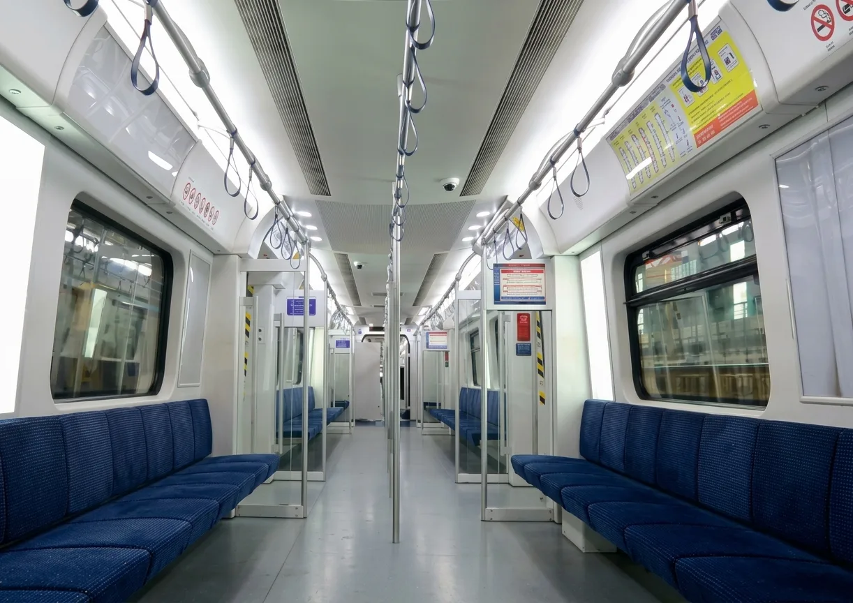 SCS interior — passenger seating and aisle