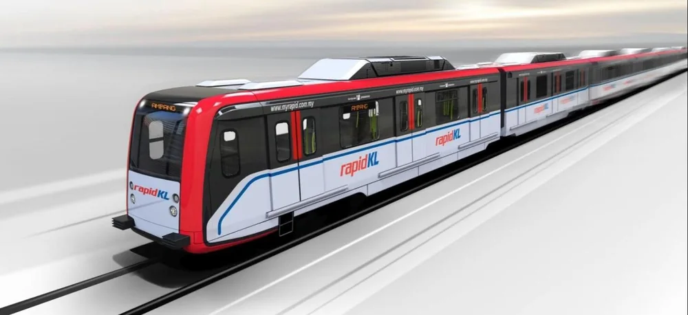 An Ampang Line light rail vehicle